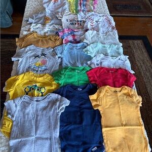 Set of 19 Onesies Size 3-6 Months Bodysuits Baby Clothes Bundle Lot